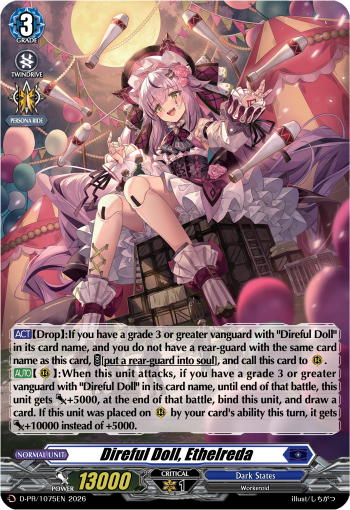 (EN-VG) (A GRADE) (HOLO SPEC) D-PR/1075EN Direful Doll, Etheldreda