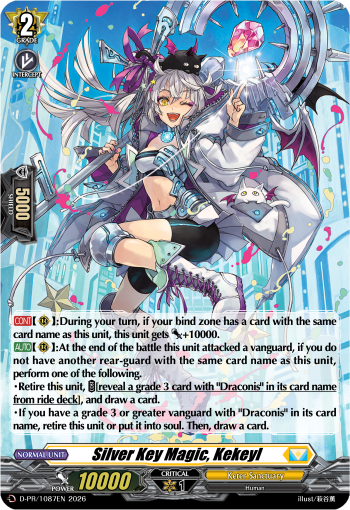 (EN-VG) (A GRADE) (HOLO SPEC) D-PR/1087EN Silver Key Magic, Kekeyl