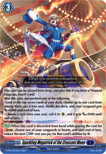 (EN-VG) (A-GRADE) (NON HOLO SPEC) D-PR/1016EN Sparkling Megatrick of the Crescent Moon