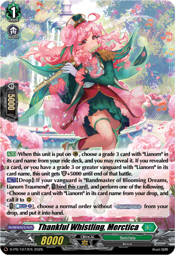 (EN-VG) (A GRADE) (HOLO SPEC) D-PR/1077EN Thankful Whistling, Merctica