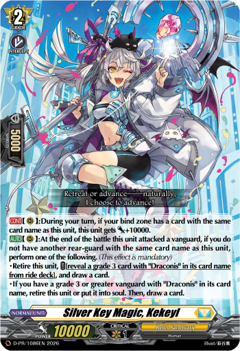 (EN-VG) (A GRADE) (HOLO SPEC) D-PR/1086EN Silver Key Magic, Kekeyl