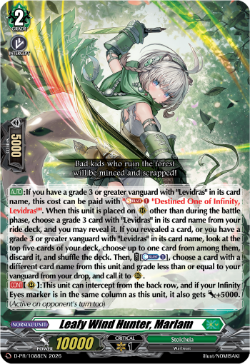 (EN-VG) (A GRADE) (NON HOLO SPEC) D-PR/1088EN Hunter of the Leaf Wind, Malrum