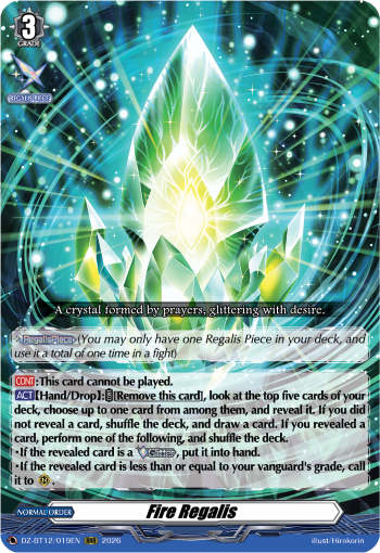(A GRADE) Fire Regalis - DZ-BT12: Chasm of Lost Souls (DZ-BT12)