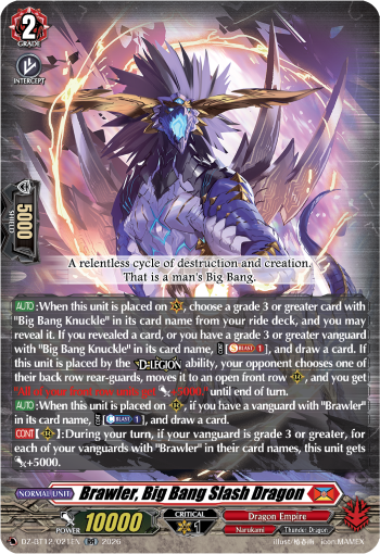 (A GRADE) Brawler, Big Bang Slash Dragon - DZ-BT12: Chasm of Lost Souls (DZ-BT12)