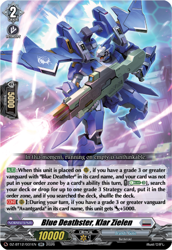 (A GRADE) Blue Deathster, Klar Zielen - DZ-BT12: Chasm of Lost Souls (DZ-BT12)