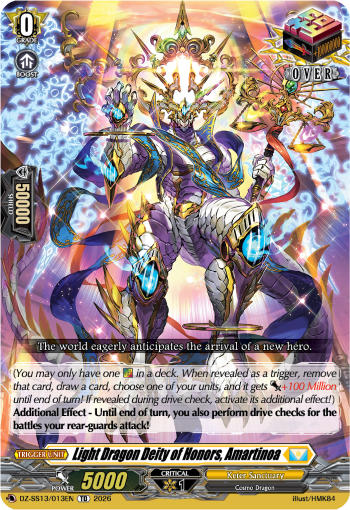 (EN-VG) (A GRADE)  DZ-SS13/013EN TD 2026 Light Deity Dragon of Honours, Amartinoa